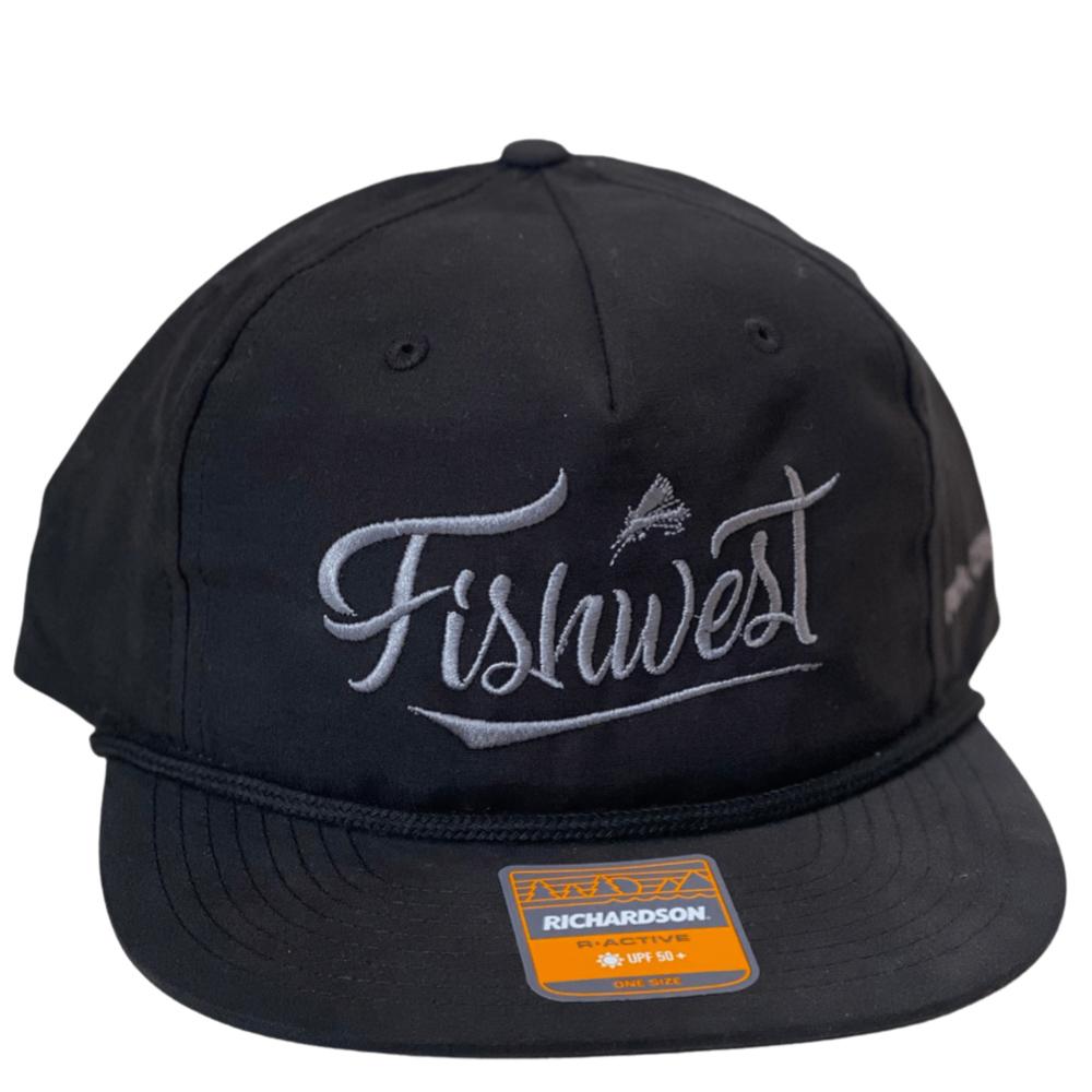 Fishwest Park City Logo Umpqua Hat in Black with Black Rope